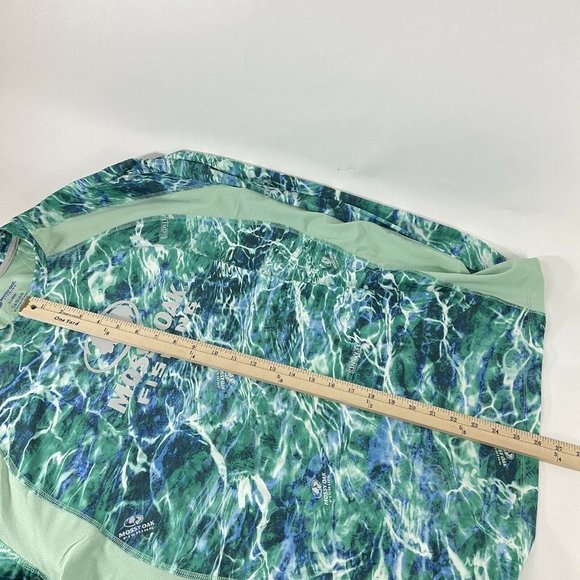 Mossy Oak Shirt Mens LS Fishing XL Vented Tech Tee Upf 40+ Wicking Nautical Nwt - Picture 8 of 11